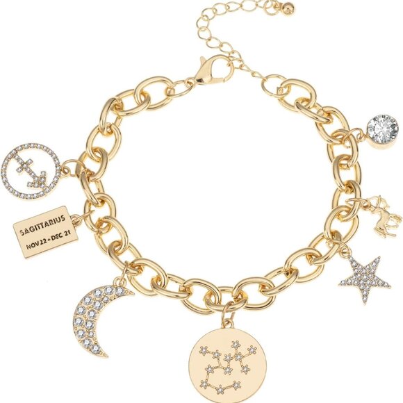 Personalization Collection Gold Plated Zodiac Constellation Symbol | Name Plate - Picture 1 of 7